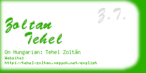 zoltan tehel business card