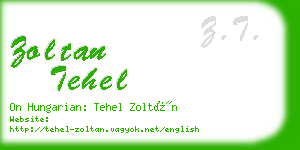 zoltan tehel business card